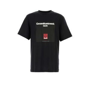 Oamc Men Black Cotton T-Shirt